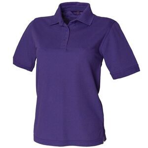 Henbury Womens/Ladies Pique Polo Shirt / Purple